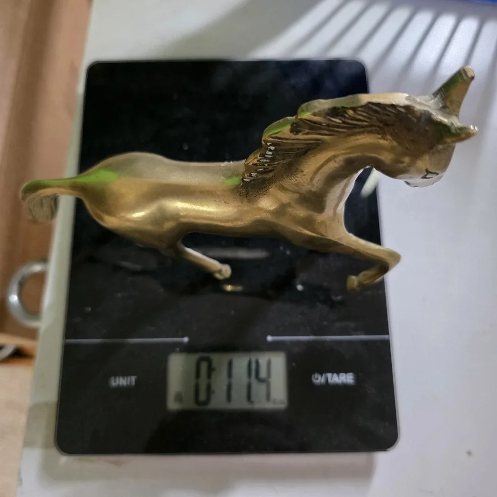 Vintage BRASS PRANCING HORSE Figurine 5.5